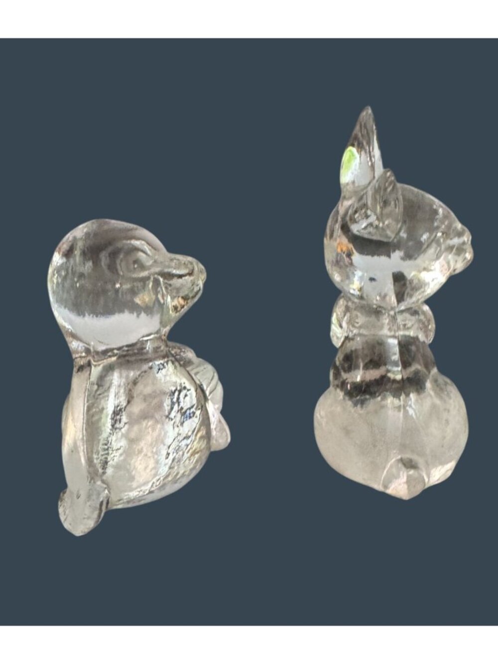 Vintage Clear Glass Seal and Bunny Figurines Töpfer-Haus Germany Art Glass - Picture 5 of 7